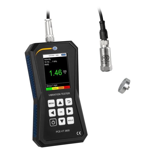 Pce Instruments Handheld Vibration Meter, Up to 399.9 m/s² PCE-VT 3800